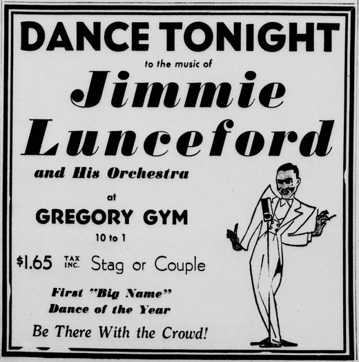 Daily Texan ad for Lunceford event